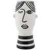 Mauro Ferretti - Vase  en porcelaine Face  blanc/noir - 13.2x11.8x26.3  cm T.U