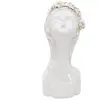 Vase Déco en Porcelaine Young Lady Roses 26cm Blanc