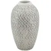 MAURO FERRETTI Vase en résine grise à décors géométriques ø 19,5x34 cm