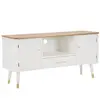 MAURO FERRETTI Meuble tv en bois 2 portes 1 tiroir Matera 117 x 40 x 60 cm.