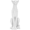 Mauro Ferretti - Sculpture léopard assis blanche - 27x38x74 cm T.U