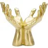 Statuette en forme de mains jointes en résine dorée cm 25x15x24
