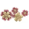 MAURO FERRETTI Panneau décoratif 3d fleurs en métal multicolores 91,4x6,4x50,8 cm