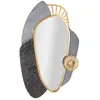 Miroir mural en métal doré et gris 55,9x5,7x90,8 cm