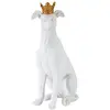 Mauro Ferretti - Sculpture chien blanc/doré - 20x12.5x33 cm T.U