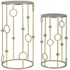 MAURO FERRETTI Selettes en métal doré cage (lot de 2)