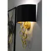 Applique murale en métal et tissu rich 30 x 20 x 50 cm