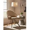 Chaises de salle à manger en tissu crème et métal