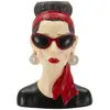 Vase femme mi-corps en résine multicolore 21x16x27 cm 012030000B