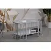 Table basse en métal argenté et verre cm 90x50x45 1428880000