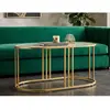 Table basse en métal doré et verre cm 90x50x45 1428870000