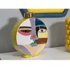 Vase en céramique multicolore avec couvercle 28x9x33 cm 0421350001