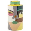 Vase en céramique multicolore avec couvercle cm ø 19x28 0421340003