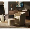 Fauteuil avec tabouret Mauro Ferretti Zagabria 76x100x80 cm / Ø 47x35 ...
