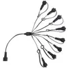 Prise 8 sorties noir pour guirlande Smart Connect Lotti