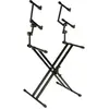 Quiklok Ql623 - Stand Clavier X Double, 3 Niveaux - Noir