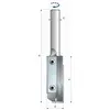 Fraise droite - FREUD - Ø16 H50/105 - Plaquettes réversibles - Pour défonceuse CNC - Finition constante