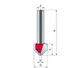 Freud Mèche à rainurer en V - Ø16 H12,5/60 Q8 Z2 - F03FR04019 -21-11208P