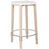 Alessi - Tabouret de bar Poêle Collection - Blanc - Acier coloré à la ...