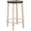 Alessi - Tabouret de bar Poêle Collection - Noir - Acier coloré à la r...
