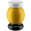 Alessi Totem Domestici ES18 1 - Moulin à Sel, Poivre et Épices Design en Bois de Hêtre, Jaune, Noir et Blanc