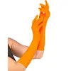Gants Longs Néon Orange - WIDMANN - Fille - Enfant - Intérieur - Blanc