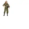 déguisement pilote de combat femme - xl - vert - widmann 65544