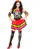 RueDeLaFete Costume - Robe Courte et Accessoires - Dia De Los Muertos