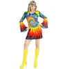 W WIDMANN MILANO Party Fashion - Costume de hippie psychédélique, robe, bandeau, reggae, années 60