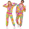 WIDMANN Costume Hippie Groovy Love Fluo - Adulte