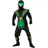 Costume de ninja - WIDMANN - 38515 - Taille 116 - Noir et vert - Motif dragon doré
