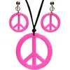 Widmann 53281 Parure de bijoux hippie, collier et boucles d'oreilles, ...