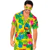 RueDeLaFete Chemise d'été Jaune - Homme