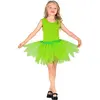 Tutu fillette vert à paillettes étoilées - WIDMANN - 2 couches - Intérieur - Tulle