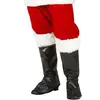 Couvre-Bottes de Père-Noël - WIDMANN - Accessoire Déguisement - Adulte - Rouge et blanc