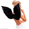 Ailes d'ange noires à plumes adulte - WIDMANN - 85 x 30 cm - Horreur