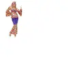 Widmann Costume Hippie Femme Velours - Multicolores - M