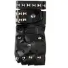 Widmann 7126 Set K ? Biker ? Gants, 2 Bracelets, Collier avec Rivets en Simili Cuir