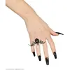 Non communiqué Bague gothique chauve-souris WIDMANN - Halloween adulte horreur - Noir