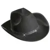 Chapeau de Cow-Boy Strass - WIDMANN - Noir - Pour Femme - Extérieur