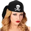RueDeLaFete Calot Bandana de Pirate - Noir - Adulte