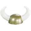 Casque De Viking - WIDMANN - PVC avec cornes - Blanc - Adulte - Mixte