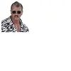 Widmann Lunettes moustache zébrées adulte
