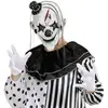 Widmann Masque De Clown Tueur Blanc Et Noir Avec Cheveux - Blanc