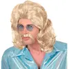 Perruque et moustache disco années 70 blondes homme - WIDMANN - Kit de déguisement - Synthétique
