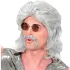 WIDMANN MILANO PARTY FASHION Perruque Annees 70 Grise Avec Moustaches