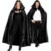 Widmann Cape à capuche satinée noire adulte - Marque 230143 - Intérieur - Mixte - Satin