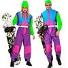W WIDMANN MILANO Party Fashion - Costume Snowboarder, Combinaison, Combinaison de neige rétro, Tenue des années 80, Tenue Bad Taste, Costumes de carnaval