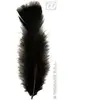 WIDMANN 0497B - 50 Plumes Adultes Unisexes, Carnaval brésilien, fêtes à thème, Approx. 10 cm, Couleur Noir