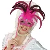 RueDeLaFete Loup Papillon Plumes Roses - Tige Rose